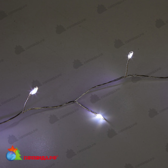 Гирлянда светодиодная "Роса", 10м. 250 LED. Белый свет. Провод прозрачный. 10-3621
