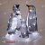 Акриловая светодиодная фигура «Семья пингвинов» 40х33х36 см, 80 LED, холодный белый, прозрачный ПВХ провод. 14-1529
