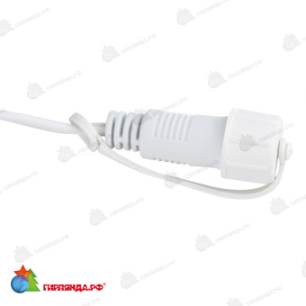 Гирлянда светодиодный занавес 3х2 м., 240 LED, холодный белый, с мерцанием, белый резиновый провод (Каучук), с защитным колпачком. 10-3725.