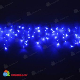 Гирлянда Бахрома, 3х0.5 м., 112 LED, синий, без мерцания, прозрачный ПВХ провод с защитным колпачком. 07-3467