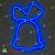 Светодиодная фигура «Колокольчик» из гибкого неона, 0.75x0.75 м., синий. 13-1255