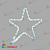 Светодиодная фигура из дюралайта Звездочка 30x28см Холодный Белый 14-2488