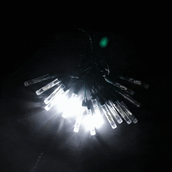 Светодиодная гирлянда "Вспышка" 6м., 24В, холодный белый, 15 LED. 04-3377