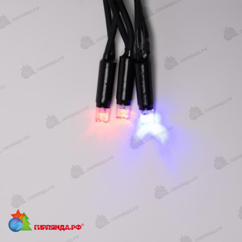 Гирлянда Бахрома 3х0.7 м., 200 LED, мульти, с мерцанием, черный резиновый провод (Каучук), с защитным колпачком. 10-3690.