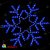 Светодиодная снежинка 0,5м, 220В, синий, прозрачный провод. 04-3534