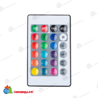 Гирлянда светодиодная, 10м. 100 LED. RGB свет. Пульт ДУ (в/к). Провод прозрачный. 10-3619