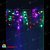 Гирлянда Бахрома, 3х0.5 м., 112 LED, красный, зеленый, розовый, с мерцанием, прозрачный ПВХ провод. 07-3458
