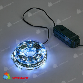 Гирлянда светодиодная "Роса", 20м. 200 LED. Белый свет. Провод зеленый. 10-3813