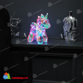 Светильник декоративный «Единорог», с USB проводом. 60 LED. RGB свет. Цвет корпуса радужный. 10-3852