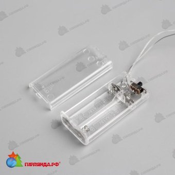 Светодиодная фигура акрил "Дед мороз маленький" 20х7х7 см, 15 LED, на батарейках, холодный белый. 12-1536