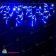 Гирлянда Бахрома, 4,9х0.5 м., 200 LED, синий, с мерцанием, прозрачный ПВХ провод с защитным колпачком, 220В. 04-3253