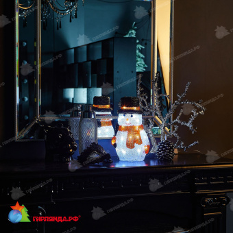 Светодиодная фигура «Снеговик-3», 30 LED, 18x15x27 см. 10-3699.
