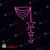Светодиодная консоль Звездное колье, 0.85x1.4, 220В, розовый. 07-3629