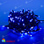 Гирлянда Нить 10 м., 120 LED, синий, с контроллером, черный резиновый провод (Каучук), с защитным колпачком. 10-3787