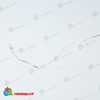 Гирлянда светодиодная "Роса" на батарейках, 2м. 20 LED. Фиолетовый свет. Провод медный. 10-3829