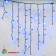 Гирлянда Бахрома 3х0.7 м., 200 LED, синий, с мерцанием, черный резиновый провод (Каучук), с защитным колпачком. 10-3689.
