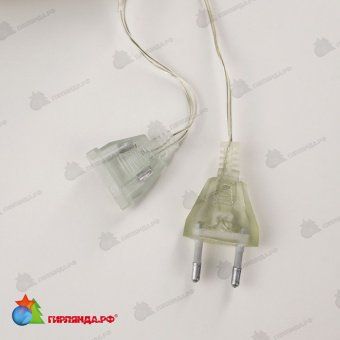 Светодиодная сетка 2х2 м., 256 LED, теплый белый, контроллер, прозрачный ПВХ провод (Без колпачка), 220В. 04-3269