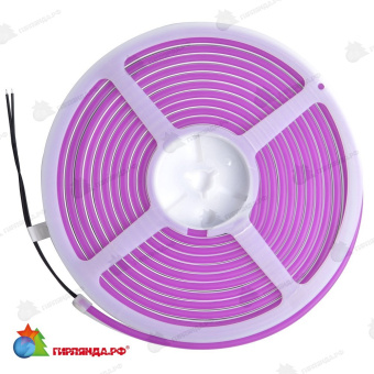 Светодиодная лента гибкая герметичная 6мм x 5м., фиолетовый.10-3777