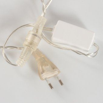 Гирлянда Бахрома, 5х0.7м., 250 LED, холодный белый, без мерцания, прозрачный ПВХ провод (Без колпачка). 05-1961