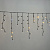Гирлянда Бахрома, 3,1х0.5м., 120 LED, Теплый Белый, с мерцанием Холодный Белый, черный резиновый провод 2,3мм (Каучук), с защитным колпачком, 220В. IP 65. 04-5281