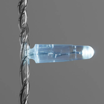 Гирлянда Бахрома 3х0.6м., 144 LED, холодный белый, с мерцанием, прозрачный ПВХ провод с защитным колпачком. 16-1027