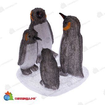 Акриловая светодиодная фигура «Семья пингвинов» 40х33х36 см, 80 LED, холодный белый, прозрачный ПВХ провод. 14-1529