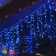 Гирлянда Бахрома 3х0.7 м., 200 LED, синий, с мерцанием, белый резиновый провод (Каучук), с защитным колпачком. 10-3693.