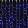 Гирлянда светодиодный занавес, 2х1,5м., 300 LED, облегченный, синий, с мерцанием, белый ПВХ провод с защитным колпачком. 07-3298