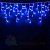 Гирлянда Бахрома, 3х0.5 м., 112 LED, синий, без мерцания, белый резиновый провод (Каучук), с защитным колпачком. 07-3488