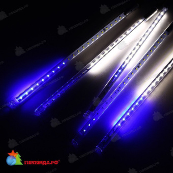 Комплект "Тающие сосульки" 5шт. 0.3м, 24В, белый-синий, 160 LED. 04-3364