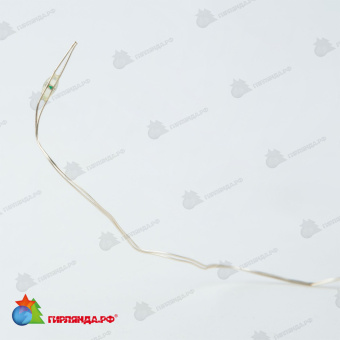 Гирлянда светодиодная "Роса" на батарейках, 5м. 50 LED. Голубой свет. Провод медный. 10-3835