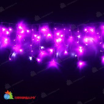 Гирлянда Бахрома, 3,1х0.5 м., 150 LED, розовый, с мерцанием, прозрачный ПВХ провод (Без колпачка), 220В. 04-3236