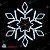 Светодиодная консоль Снежинка "Кристалл" 1,15м, Синий, Дюралайт на Металлическом Каркасе. 04-4561