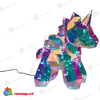 Светильник декоративный «Единорог», с USB проводом. 60 LED. RGB свет. Цвет корпуса радужный. 10-3852