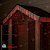 Гирлянда Бахрома, 3х0.9 м., 144 LED, красный, с мерцанием, черный ПВХ провод. 07-3507