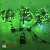 Гирлянда на деревья, спайдер, Луч, 3х20, 60м, 600 LED, 24B, зеленый, с мерцанием, черный ПВХ провод. 06-3096