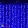 Гирлянда светодиодный занавес, 2х3м., 585 LED, синий, 8 режимов свечения, прозрачный ПВХ провод. 07-3387