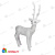 Акриловая светодиодная фигура Снежный олень 100 см, 380 светодиодов, IP 65, понижающий трансформатор в комплекте, 14-2478