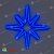 Светодиодная фигура «Звезда» из гибкого неона, 0.75x0.75 м., синий. 13-1254