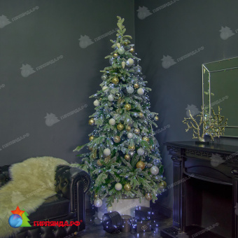 Гирлянда светодиодная "Роса", 50м. 500 LED. Белый свет. Провод зеленый. 10-3824