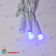 Гирлянда Бахрома 3х0.7 м., 200 LED, синий, без мерцания, белый резиновый провод (Каучук), с защитным колпачком. 10-3784