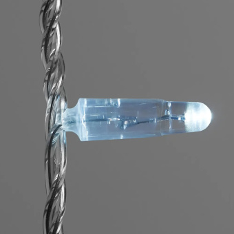 Гирлянда Бахрома 3х0.6м., 144 LED, холодный белый, без мерцания, прозрачный ПВХ провод с защитным колпачком. 16-1024