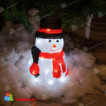 Светодиодная фигура «Снеговик-3», 30 LED, 18x15x27 см. 10-3699.