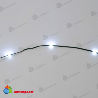 Гирлянда светодиодная "Полоса", 10м. 100 LED. Белый свет. Провод зеленый. 10-3616