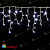 Гирлянда Бахрома 3x0,6м., 100 LED, Холодный Белый, с мерцанием, белый провод (Каучук). с защитным колпачком 03-4100