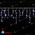 Гирлянда Бахрома 12x0,6м., 408 LED, Холодный Белый, с мерцанием, белый провод (ПВХ). IP20 03-4111