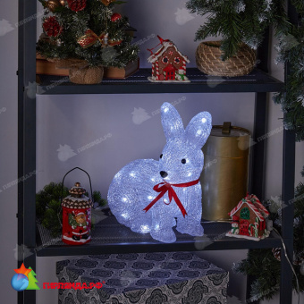 Светодиодная фигура «Зайчик», 40 LED, 27x15x32 см. 10-3703.
