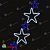Светодиодная консоль Каскад звезд, 0.65x1.5, 220В, синий, холодный белый. 07-3633