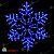 Снежинка светодиодная с мерцанием. 86 см дюралайт, Синий. 03-3776