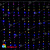 Гирлянда светодиодный занавес-роса 1,5х1,5м., 120 LED, с мерцанием, мульти, прозрачный провод. 03-4143